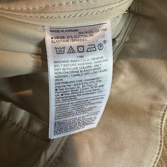 Banana Republic Cruz Pleated Wide Leg Chino Natural Khaki Beige 2 - Picture 7 of 11